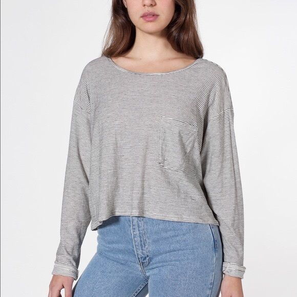 American Apparel Tops - American Apparel Cropped Long Sleeve Top